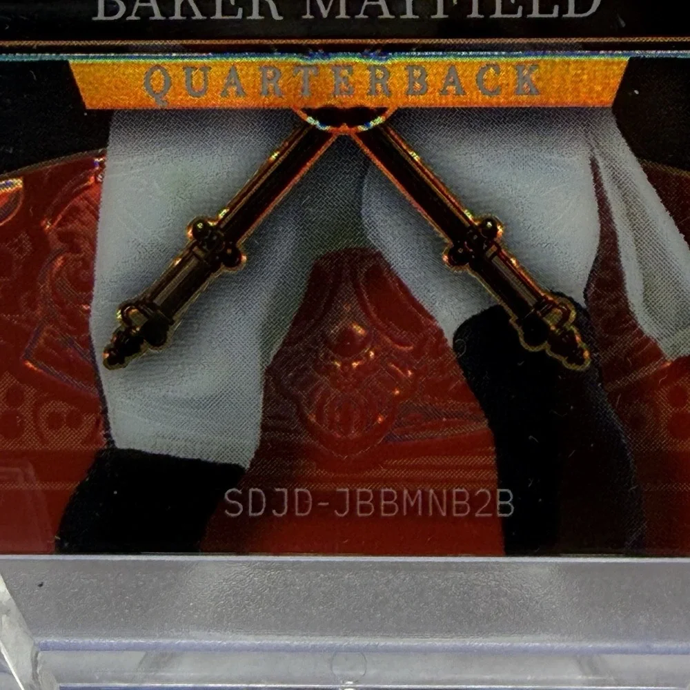Joe Burrow/Baker Mayfield 2026 Wild Card B2B Dual Red #d 1/1